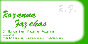 rozanna fazekas business card